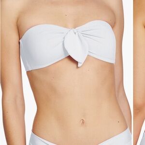 Robin Piccone NEW Ava Knot front strapless bikini top